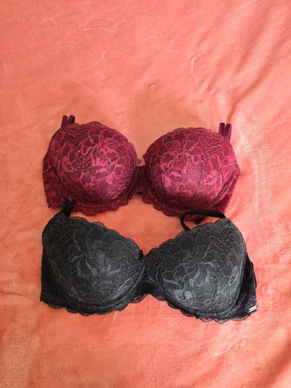 Bundle  Victoria Secret Pink Black & Burgundy  Balconette 34D